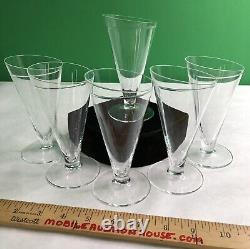 Vintage SET 6 Carlo Moretti CARTOCCIO WINE GLASSES Murano Crystal MCM Clear 5.5