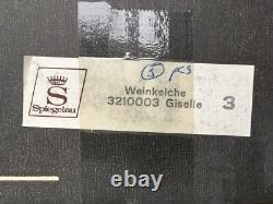 Vintage SPIEGELAU Handblown Crystal Wine Glasses Giselle Line Set of 6