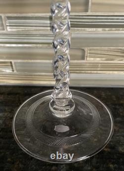 Vintage STEUBEN NOYON Engraved Wine Goblet #6126, 10 Tall