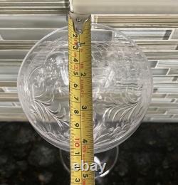 Vintage STEUBEN NOYON Engraved Wine Goblet #6126, 10 Tall