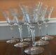 Vintage Seneca Wine Glasses 488-3 Cut Dots Flowers Set Of 6 Goblets