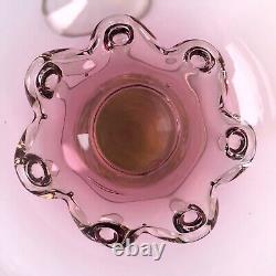 Vintage Set 2 Wine Glasses Tall Goblet Art Glass 9.8 tall