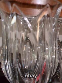 Vintage Set 5 Beautiful Cristal D'Arques Pompano Tulip Clear Glass Water Goblets