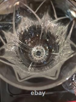 Vintage Set 5 Beautiful Cristal D'Arques Pompano Tulip Clear Glass Water Goblets