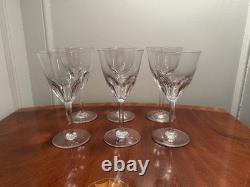 Vintage Set 6 BACCARAT CRYSTAL Zurich 5 oz. Port Wine Glasses 5-7/8 Tall France