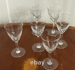 Vintage Set 6 BACCARAT CRYSTAL Zurich 5 oz. Port Wine Glasses 5-7/8 Tall France