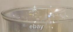 Vintage Set (6) Large IRIDESCENT OPTIC GLASS WINE GOBLETS StemsHand BlownEX