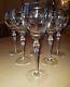 Vintage Set 6 Lenox Madison Platinum Rim Crystal Wine Glasses 7 5/8 Ex Cond