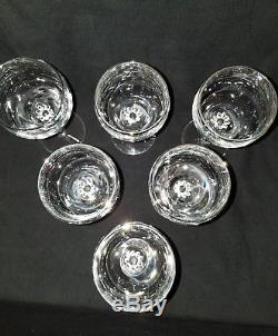 Vintage Set 6 Lenox Madison Platinum Rim Crystal Wine Glasses 7 5/8 Ex Cond