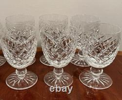 Vintage Set 6 WATERFORD CRYSTAL Donegal 5.25 Water Goblets Wine Glasses IRELAND