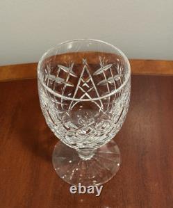 Vintage Set 6 WATERFORD CRYSTAL Donegal 5.25 Water Goblets Wine Glasses IRELAND