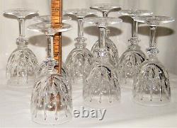 Vintage Set (8) GORHAM CRYSTAL ASPEN WINE GOBLETS/STEMS/GLASSES 6 TallEX