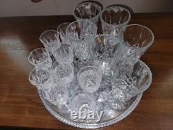Vintage Set 9 Wine Cristal D' Arques Goblets And Libbey Wine Glasses On Tray Vintage Set 9 Wine Cristal D' Arques Goblets And Libbey Wine Glasses On Tray