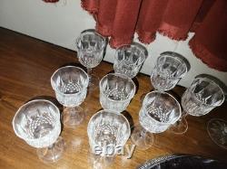 Vintage Set 9 Wine Cristal D' Arques Goblets And Libbey Wine Glasses On Tray