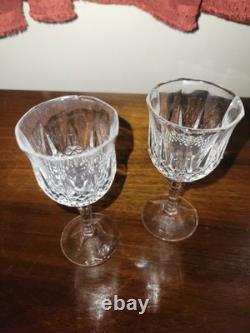 Vintage Set 9 Wine Cristal D' Arques Goblets And Libbey Wine Glasses On Tray