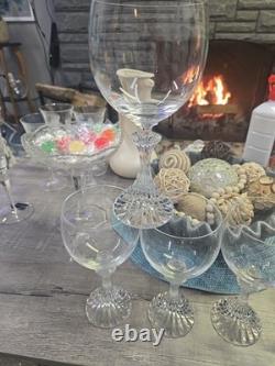 Vintage Set Of 10 Mikasa Clear Crystal THE RITZ Wine Glasses 7
