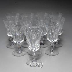 Vintage Set Of 12 Baccarat Crystal Polignac Claret Wine Glasses