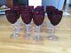 Vintage Set Of 16 Ruby Red Cristal D'Arques Durand Stemmed Wine Glasses Goblets