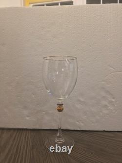 Vintage Set Of 20 Cristal D'Arques-Durand Cortina Gold 8 Wafer Wine Glasses