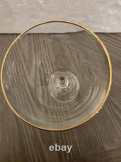 Vintage Set Of 20 Cristal D'Arques-Durand Cortina Gold 8 Wafer Wine Glasses