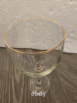 Vintage Set Of 20 Cristal D'Arques-Durand Cortina Gold 8 Wafer Wine Glasses