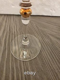 Vintage Set Of 20 Cristal D'Arques-Durand Cortina Gold 8 Wafer Wine Glasses