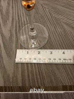 Vintage Set Of 20 Cristal D'Arques-Durand Cortina Gold 8 Wafer Wine Glasses