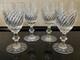 Vintage Set Of 4 Hawkes Cut Crystal Twist Water Goblets Wine Glasses Stems