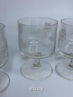 Vintage Set Of 4 RCA Satellite Space Design Glass Wine/Water Cups 4in
