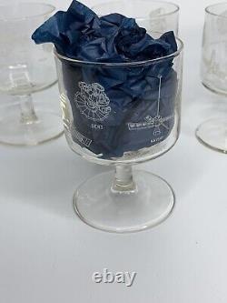 Vintage Set Of 4 RCA Satellite Space Design Glass Wine/Water Cups 4in
