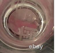 Vintage Set Of (6) Rattenburg Tyrol Ruby Cut To Clear Crystal Footed Glasses Exc