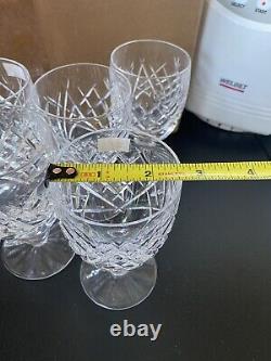 Vintage Set Of Six Waterford Crystal Donegal White Wine Glasses 5Tall