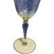 Vintage Set of 10 Circa 1930-40 Gold Yellow Etching Wine Glass Etched Barware
