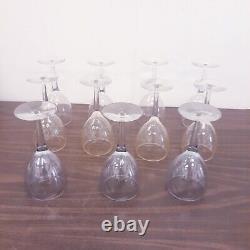 Vintage Set of 11 Mid Century Wine Glasses Long Stems Multi Color Beautiful
