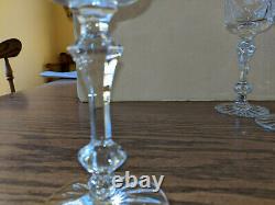 Vintage Set of 12 Bohemian Czech Cut Glass & Etched with Initial C Wine