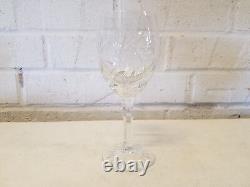 Vintage Set of 12 Crystal Cut Glass Water Glasses with Star Decorations