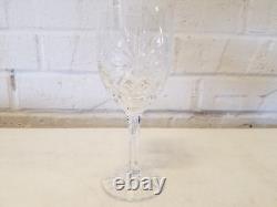 Vintage Set of 12 Crystal Cut Glass Water Glasses with Star Decorations