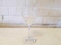 Vintage Set of 12 Crystal Cut Glass Water Glasses with Star Decorations