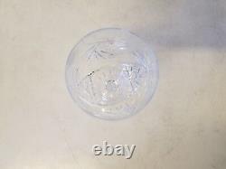 Vintage Set of 12 Crystal Cut Glass Water Glasses with Star Decorations
