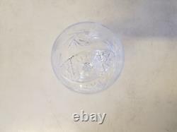 Vintage Set of 12 Crystal Cut Glass Water Glasses with Star Decorations