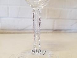 Vintage Set of 12 Crystal Cut Glass Water Glasses with Star Decorations