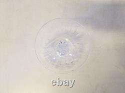 Vintage Set of 12 Crystal Cut Glass Wine Glasses with Star Decorations