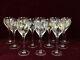 Vintage Set of 12 Givenchy Chateau Crystal Wine Glasses Flowers Butterflies