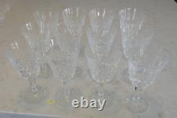 Vintage Set of 12 WATERFORD CRYSTAL Lismore 5-7/8 Claret Wine Glasses IRELAND