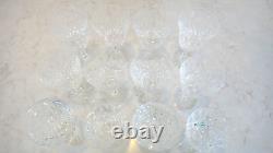 Vintage Set of 12 WATERFORD CRYSTAL Lismore 5-7/8 Claret Wine Glasses IRELAND
