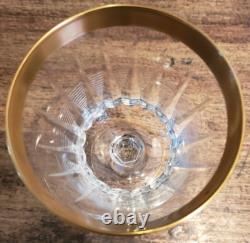 Vintage Set of 18 Czech Crystal Stemware 6 water 6 wine 6 champagne 24K trim