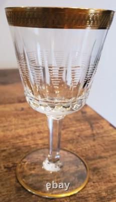 Vintage Set of 18 Czech Crystal Stemware 6 water 6 wine 6 champagne 24K trim