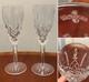 Vintage Set of 2 WATERFORD CRYSTAL Araglin Champagne Flutes Wine Glasses IRELAND