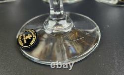 Vintage Set of 4- Crystalleria Fumo Made in Italy Wine Glasses 8