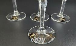 Vintage Set of 4- Crystalleria Fumo Made in Italy Wine Glasses 8